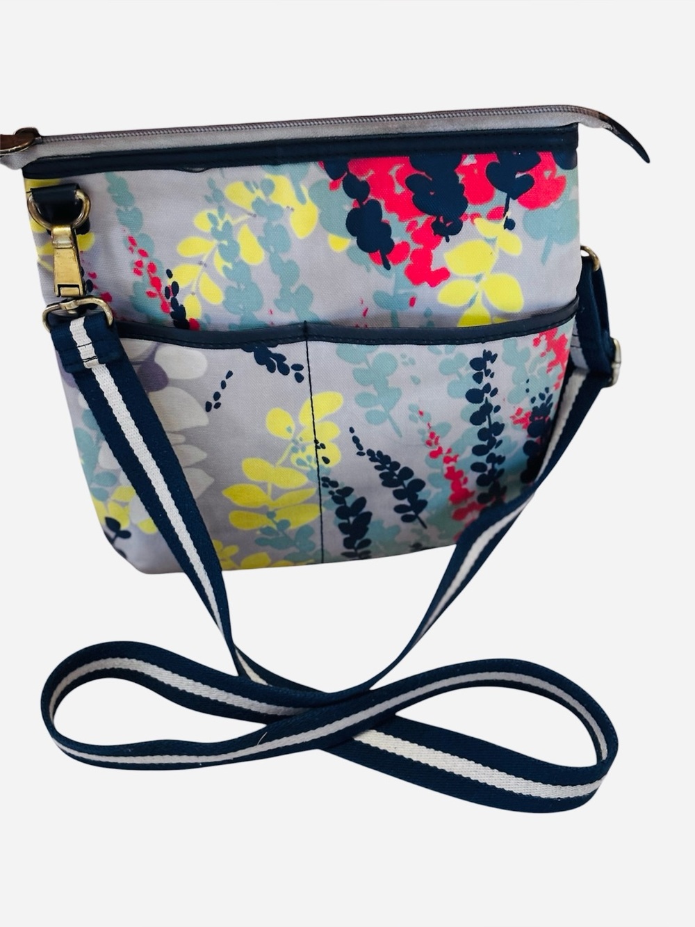 Boden Coated Canvas Floral Crossbody Bag Adjustable Crossbody